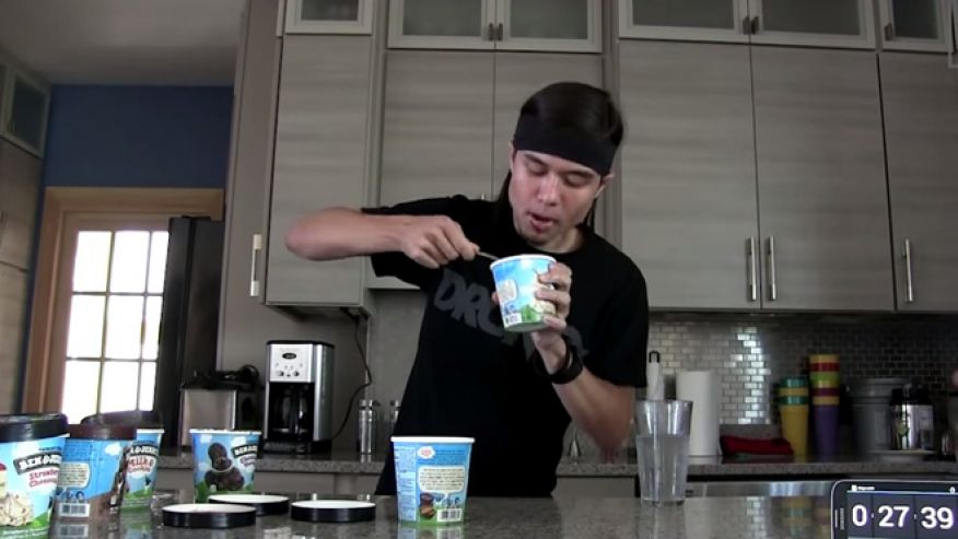 Matt Stonie inhales pint after pint