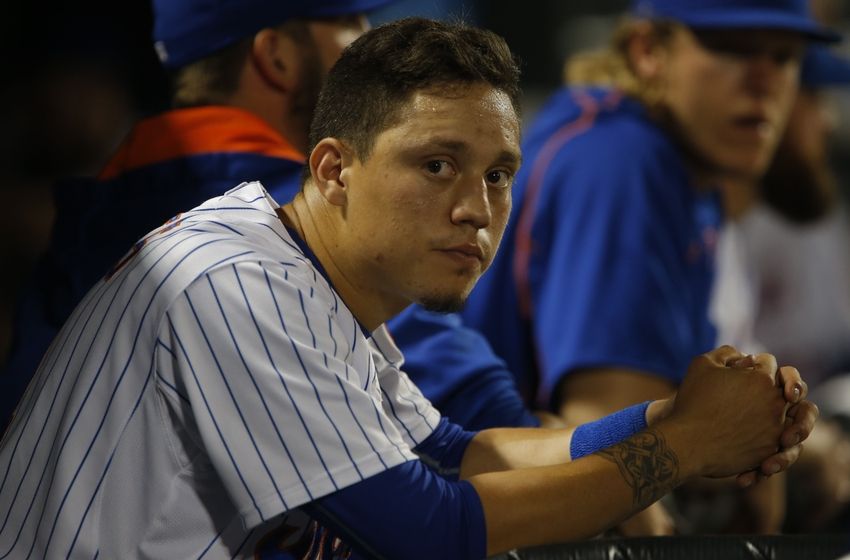 Wilmer Flores cries at shortstop after Mets trade him to Brewers