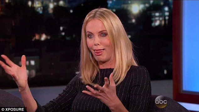 Oh my god Charlize Theron revealed her embarrassment at inviting President Obama to a strip club- during an interview with Jimmy Kimmel on Tuesday