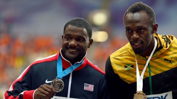 Justin Gatlin Usain Bolt 2013 IAAF World Athletics Championships