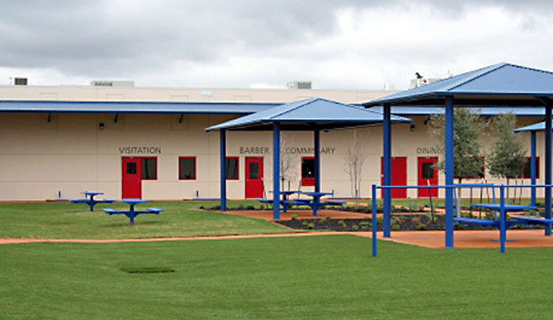 Playground outside Karnes County Residential Center