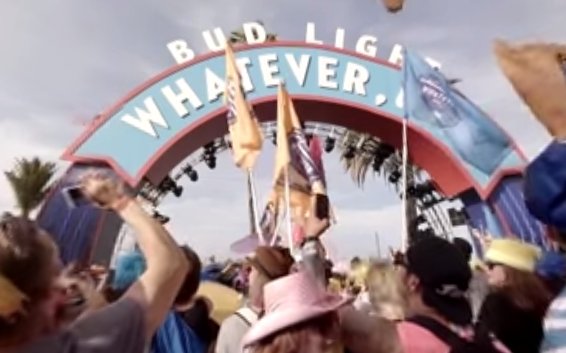 Screen grab from Budlight's 360 degree advert