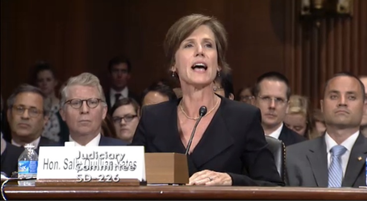 Sally Quillian Yates deputy attorney general in the U.S. Department of Justice tells senators the agency needs more access to encrypted communications during a Senate Judiciary Committee hearing Wednesday