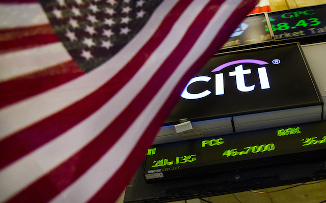 The Citi logo in the New York Stock Exchange. 		
 Share This	 Tweet This