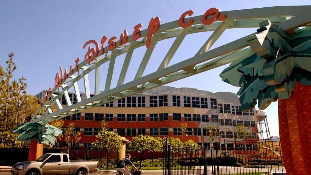 Walt Disney studio entrance in Burbank