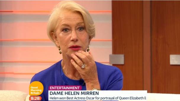 Video grab taken from ITV of Dame Helen Mirren on ITV1's Good Morning Britain