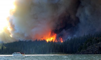 Glacier National Park Wildfire Burns Car, Closes Road; Evacuations Ordered