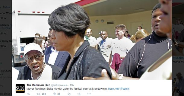 Mayor gets hit with water at Mondawmin festival - ABC2News.com