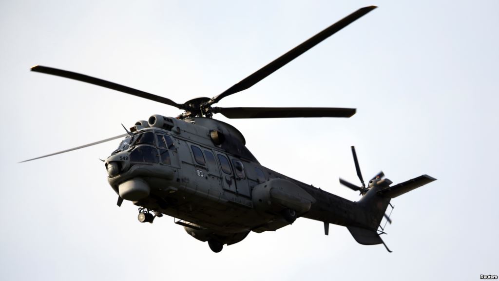 A Turkish Air Force AS-532AL Cougar helicopter takes off from Incirlik airbase in the southern city of Adana Turkey