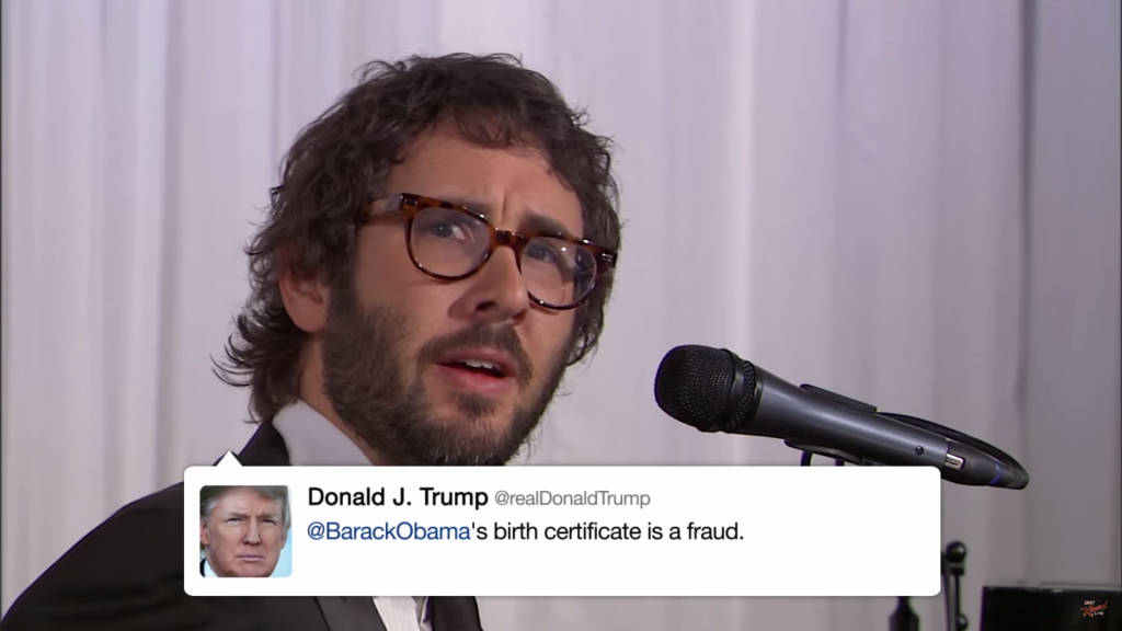 ABCJosh Groban tackles Donald Trump's tweets on'Jimmy Kimmel Live