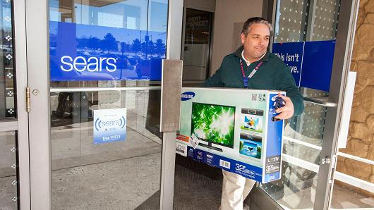 A shopper at Sears