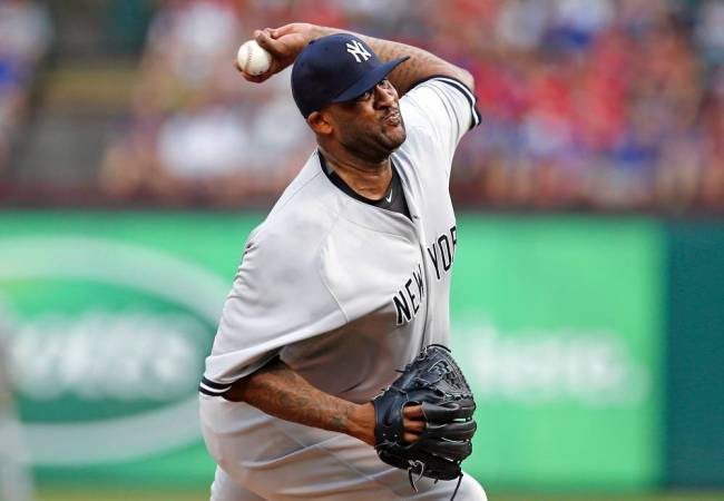 Yankees’ CC Sabathia is scheduled to start tonight