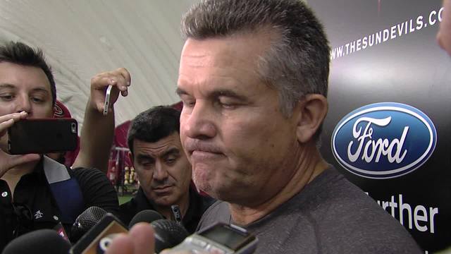 ASU coach Todd Graham discusses the departure of his son and running backs coach Bo Graham.                      KNXV