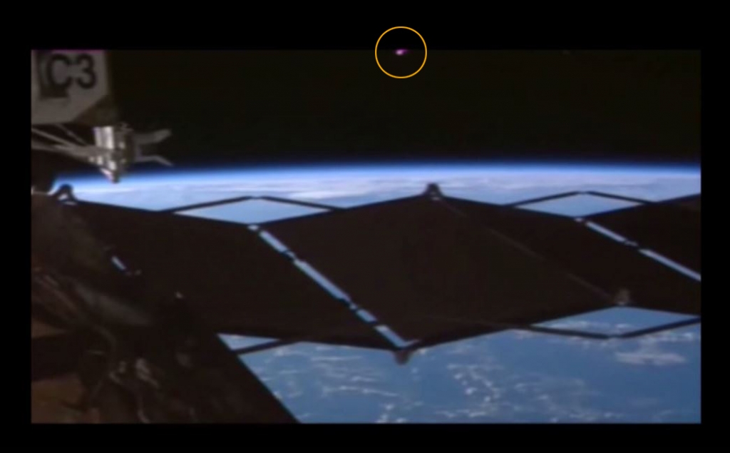 Weird pink UFO is spotted ‘watching’ the International Space Station