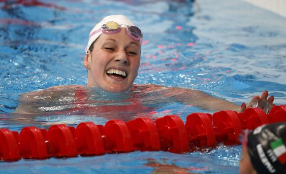 Britain's gold medal winner Adam Peaty competes in the men's 100m breaststroke final at the Swimming World Championships in Kazan Russia Monday Aug. 3 2015