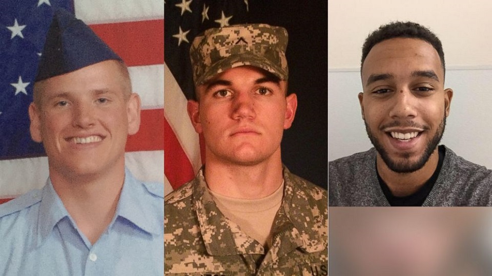 Relatives of the three Americans who tackled and disarmed a gunman on a European train say they are proud of the men and relieved they weren