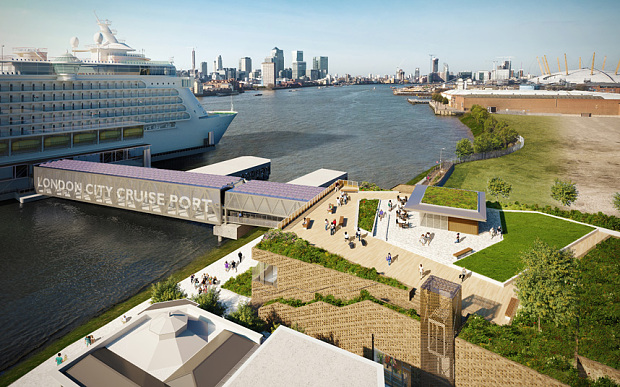 Artist's impression of London's new cruise terminal