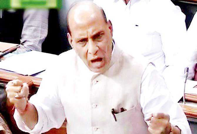 Rajnath Singh accused Congress of coining the term'Hindu terrorism