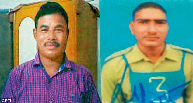 BSF constables Shubendu Rai and Rocky who were killed in the terror attack on Wednesday