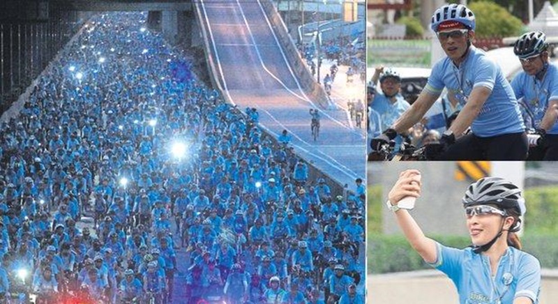 Sundayʼs Bike for Mom led by His Royal Highness Crown Prince Maha Vajiralongkorn and his daughter Her Royal Highness Princess Bajrakitiyabha in honour of Her Majesty the Queen had 294,863 riders the biggest such parade ever