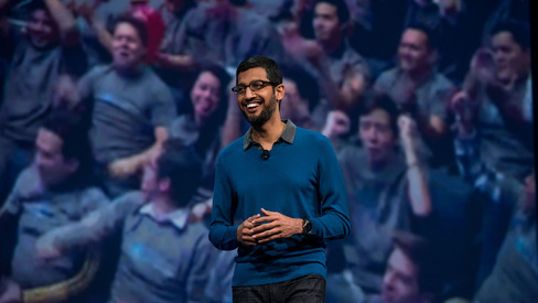 Sundar Pichai senior vice-president of Products for Google Inc. during the Google I  O Annual Developers Conference in San Francisco