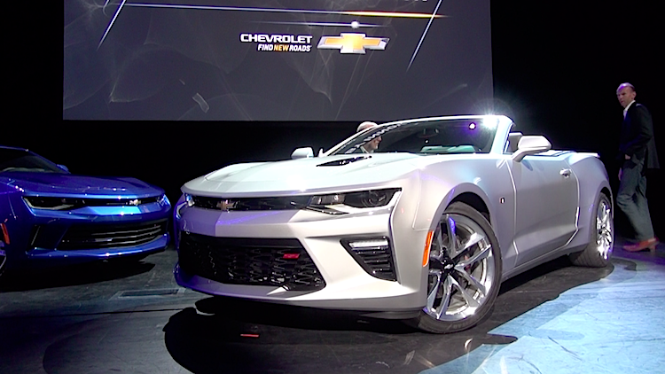 2016 chevy camaro muscle car ss v8 convertible topless reveal debut