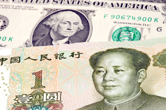 Chinese Yuan and US dollar