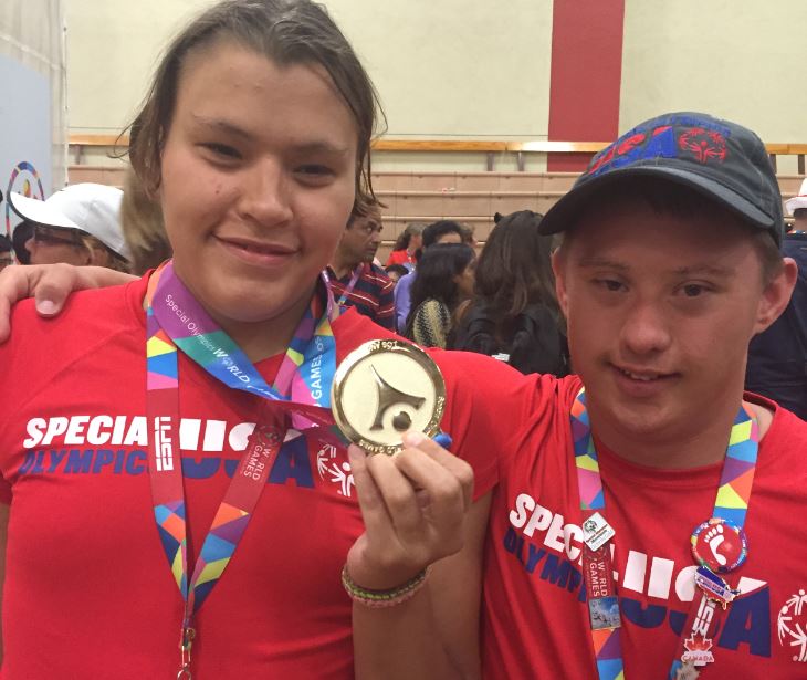 Christine Quick 23 and CJ Umbs 21 competed in the Special Olympics World Games in L.A