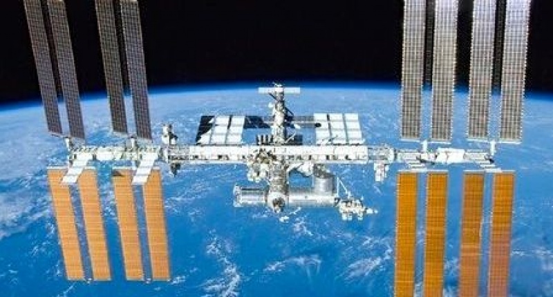 The International Space Station is seen in an undated NASA handout