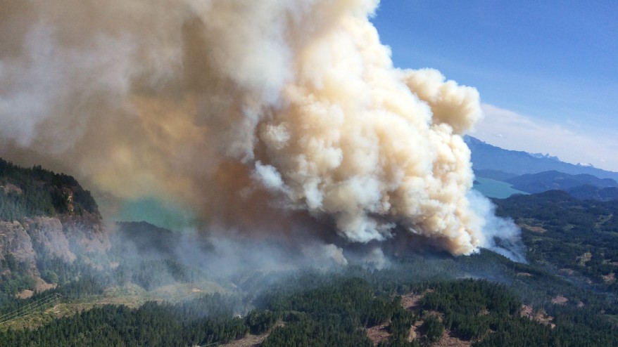 Fire west of Harrison Lake; Martin Mars among those responding