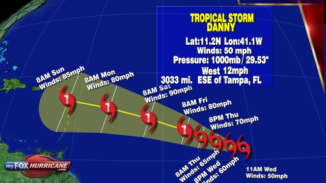 Danny Morphs Into Atlantic's First 2015 Hurricane