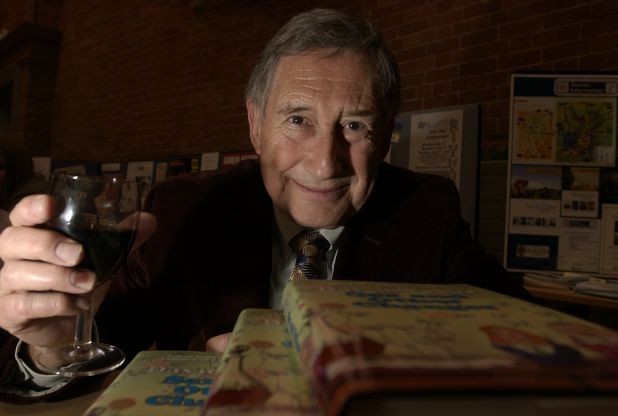 David Nobbs Writer of Reginald Perrin at a book festival in 2013       	      	     VIEW