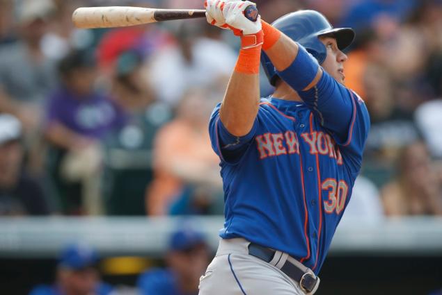 Michael Conforto is still with the big club... and still making plays