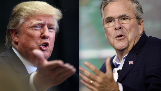 Donald Trump, Jeb Bush
                                              AP