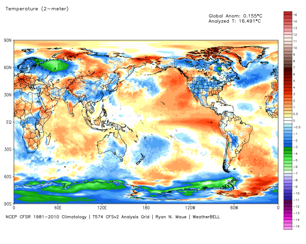 July latest month to break temperature record in 2015