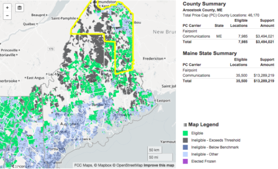 Aroostook County Internet stands to benefit most from Fair Point Communication's decision to accept $80 million over six years to boost the availability of broadband Internet with at least 10 megabit-per-second downloads to rural parts of the state