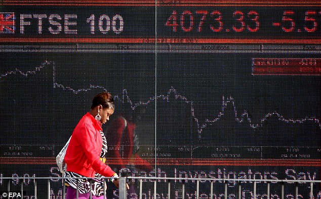 Falling The FTSE 100 index of blue chip companies tumbled 122.84 yesterday to 6403.45