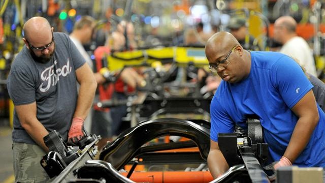 Ford factory workers