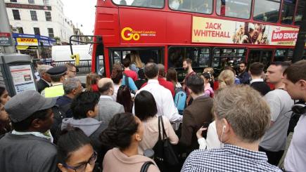 The Tube strike caused transport congestion in the capital