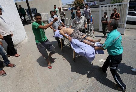 UK-ISRAEL-PALESTINIANS-GAZABLAST:Explosion in Gaza Strip kills four wounds 30 cause unknown