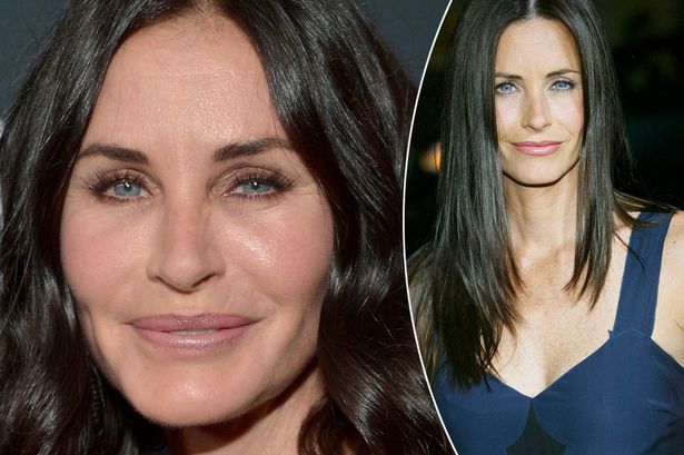 Courtney Cox in 2015 and back