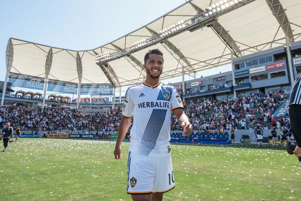 Giovani Dos Santos made his MLS debut against the Seattle Sounders on Aug 9 2015