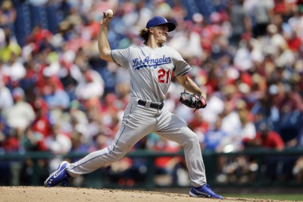 Los Angeles Dodgers Zack Greinke pitches during the