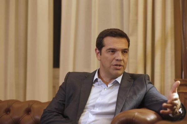 Greek Prime Minister Alexis Tsipras meets with Greek