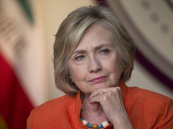 Democratic presidential candidate Hillary Rodham Clinton listens to a home care worker during a roundtable discussion in Los Angeles. Calling for a â€œnew college compact,â€� Hillary Rodham Clint