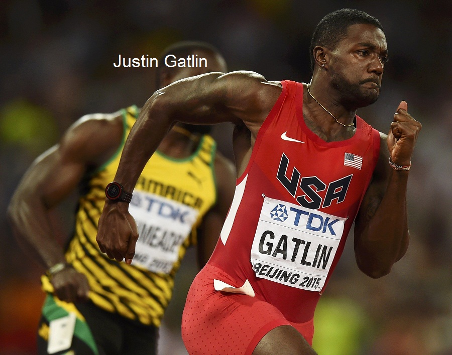 Sprinter Justin Gatlin defends his mom, points out heckler from podium at worlds