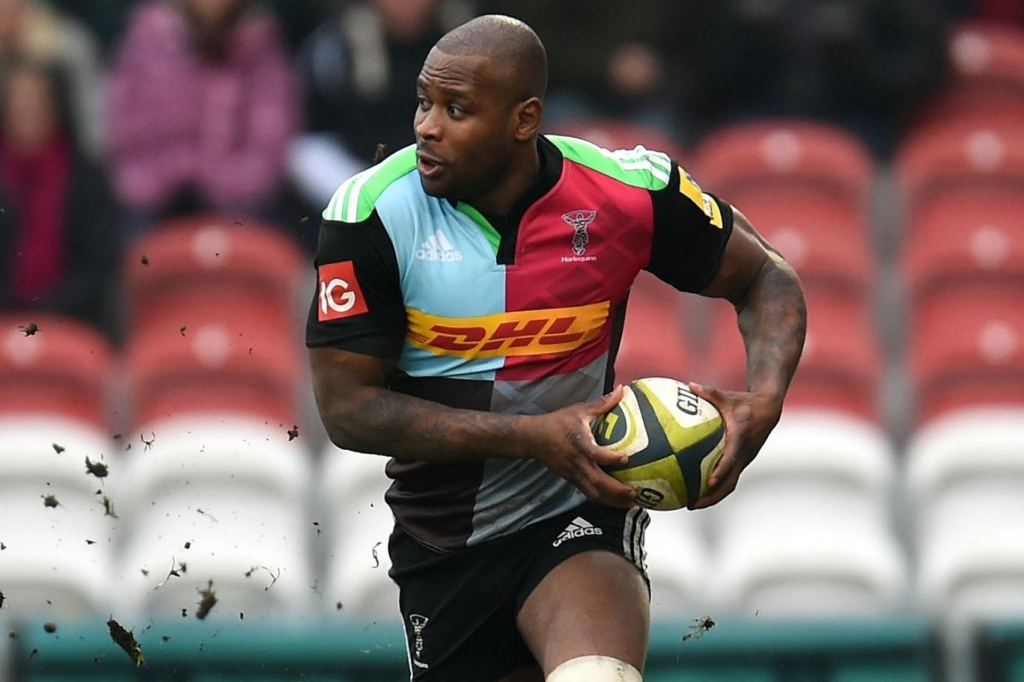 Ugo Monye of Harlequins in action