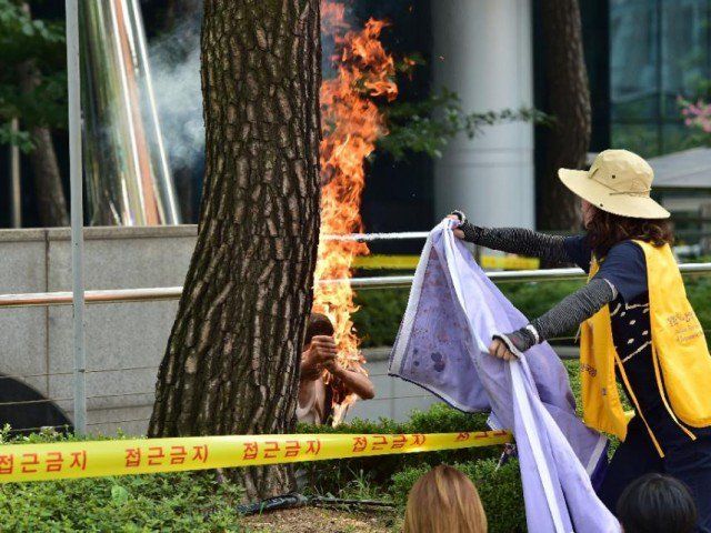 Man sets self on fire outside Japanese embassy in Seoul