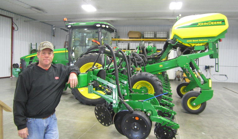 David Gura Marketplace Mark Jagels a farmer in Davenport Nebraska with one of his John Deere tractors