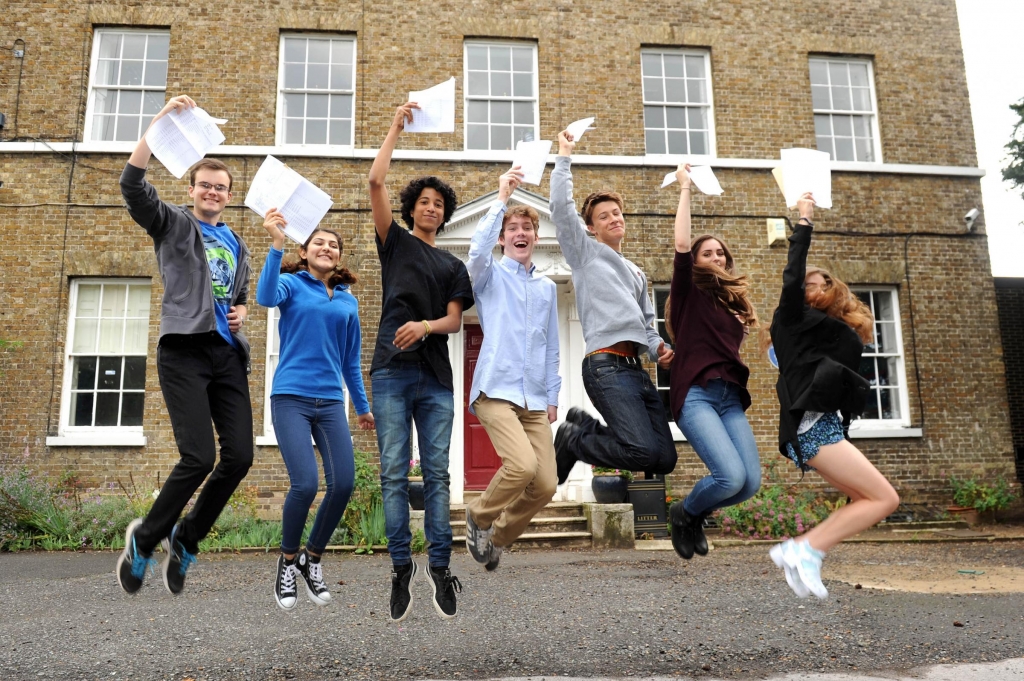 Jumping for joy Greycourt students this morning